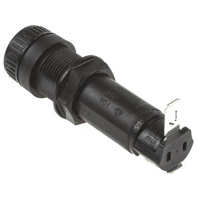 Littelfuse 10A Panel Mount Fuse Holder for 5 x 20mm Fuse, 250V ac