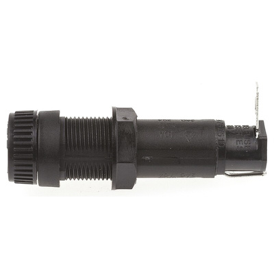 Littelfuse 10A Panel Mount Fuse Holder for 5 x 20mm Fuse, 250V ac