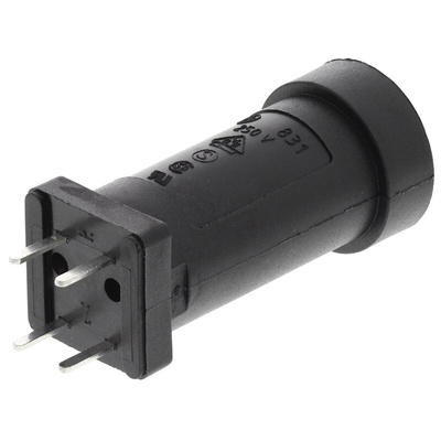 Littelfuse 6.3A PCB Mount Fuse Holder for 5 x 20mm Fuse, 250V ac