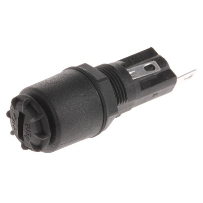 Bulgin 10A Panel Mount Fuse Holder for 5 x 20mm Fuse, 1P, 250V ac
