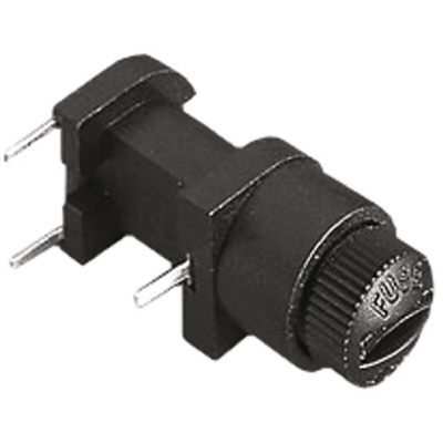 Bulgin 6.3A PCB Mount Fuse Holder for 5 x 20mm Fuse, 1P, 250V ac