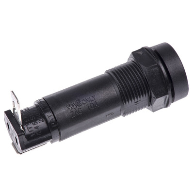 Littelfuse 10A Panel Mount Fuse Holder for 5 x 20mm Fuse, 1P, 250V ac