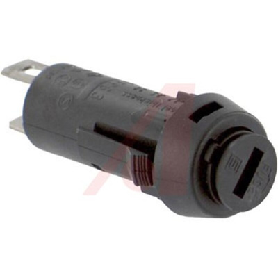 Schurter 10A Panel Mount Fuse Holder for 5 x 20mm Fuse, 1P, 250V ac