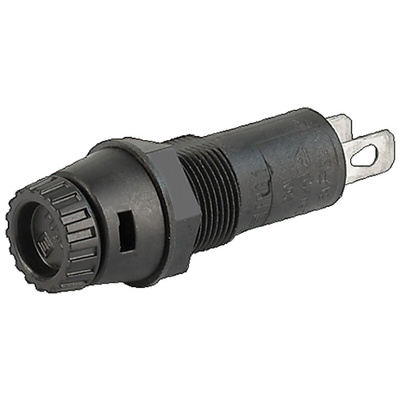 Schurter 10A Panel Mount Fuse Holder for 5 x 20mm Fuse, 1P, 400V ac