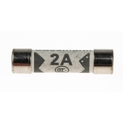 Eaton 2A F Ceramic Cartridge Fuse, 6.3 x 25mm