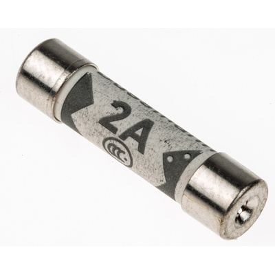 Eaton 2A F Ceramic Cartridge Fuse, 6.3 x 25mm