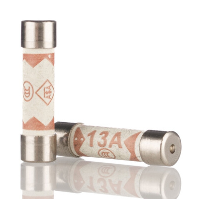Eaton 13A F Ceramic Cartridge Fuse, 6.3 x 25mm