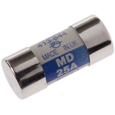 RS PRO 25A Cartridge Fuse, 13 x 29mm