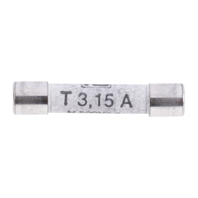 RS PRO 3.15A T Ceramic Cartridge Fuse, 6.3 x 32mm
