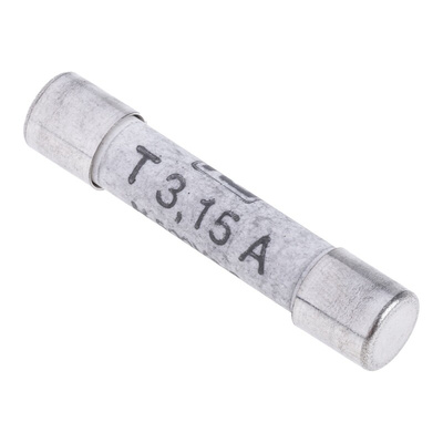 RS PRO 3.15A T Ceramic Cartridge Fuse, 6.3 x 32mm