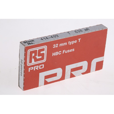 RS PRO 630mA T Ceramic Cartridge Fuse, 6.3 x 32mm