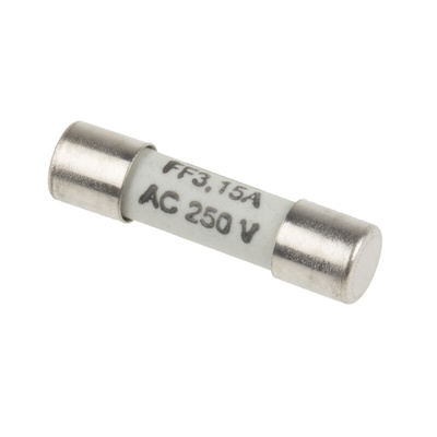 RS PRO 3.15A FF Ceramic Cartridge Fuse, 5 x 20mm