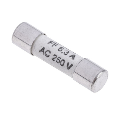 RS PRO 6.3A FF Ceramic Cartridge Fuse, 5 x 20mm