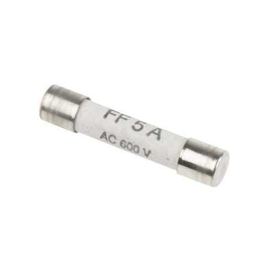 RS PRO 5A FF Ceramic Cartridge Fuse, 6.3 x 32mm