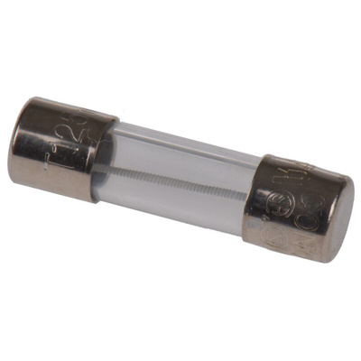 RS PRO 125mA T Glass Cartridge Fuse, 5 x 20mm