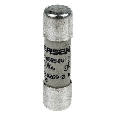 Mersen 10A Ceramic Cartridge Fuse, 10 x 38mm