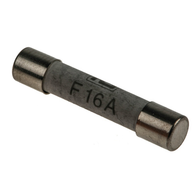RS PRO 16A F Ceramic Cartridge Fuse, 6.3 x 32mm
