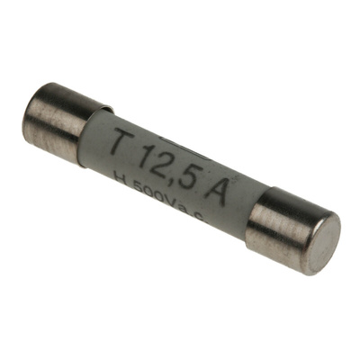 RS PRO 12.5A T Ceramic Cartridge Fuse, 6.3 x 32mm