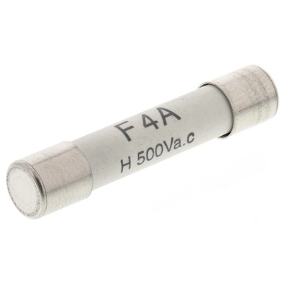 RS PRO 4A F Ceramic Cartridge Fuse, 6.3 x 32mm