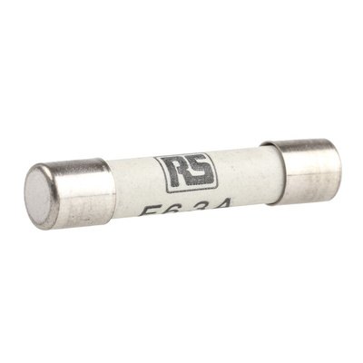 RS PRO 6.3A F Ceramic Cartridge Fuse, 6.3 x 32mm