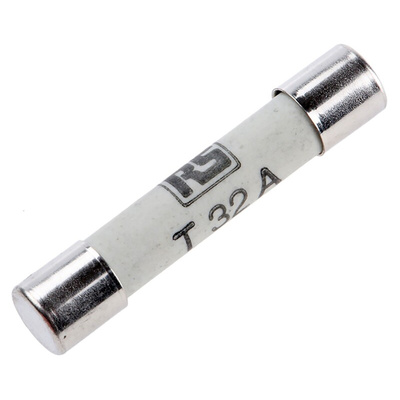 RS PRO 32A T Ceramic Cartridge Fuse, 6.3 x 32mm