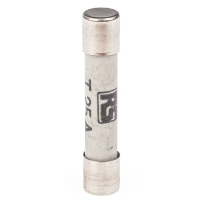 RS PRO 25A T Ceramic Cartridge Fuse, 6.3 x 32mm