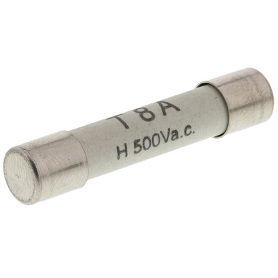 RS PRO 8A T Ceramic Cartridge Fuse, 6.3 x 32mm