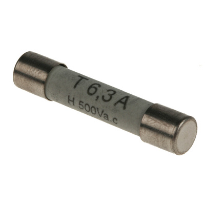 RS PRO 6.3A T Ceramic Cartridge Fuse, 6.3 x 32mm