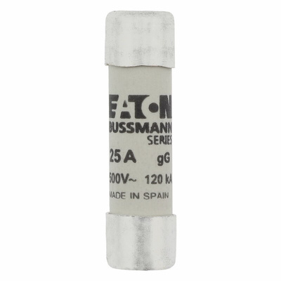 Cooper Bussmann 25A 5ST Ceramic Cartridge Fuse, 10 x 38mm