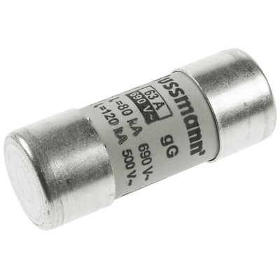 Cooper Bussmann 63A 5ST Ceramic Cartridge Fuse, 22 x 58mm