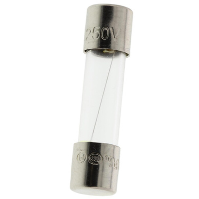 Eaton 1.6A F Glass Cartridge Fuse, 5 x 20mm