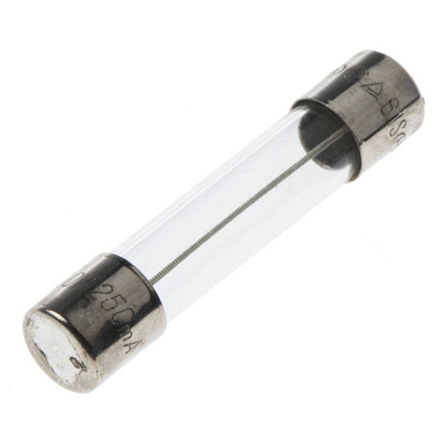 RS PRO 250mA T Glass Cartridge Fuse, 6.3 x 32mm