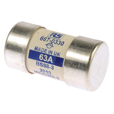 RS PRO 60A Cartridge Fuse, 30 x 57mm