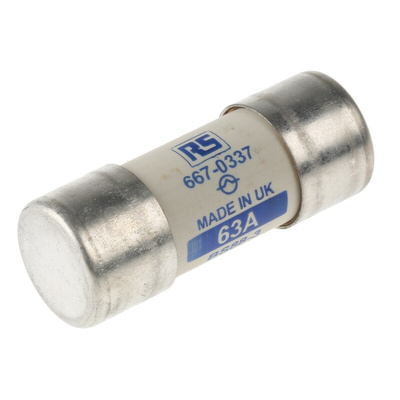 RS PRO 63A Cartridge Fuse, 22 x 58mm
