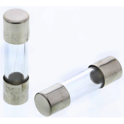 RS PRO 250mA F Glass Cartridge Fuse, 5 x 20mm