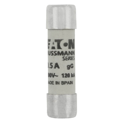 Eaton 500mA Ceramic Cartridge Fuse, 10 x 38mm