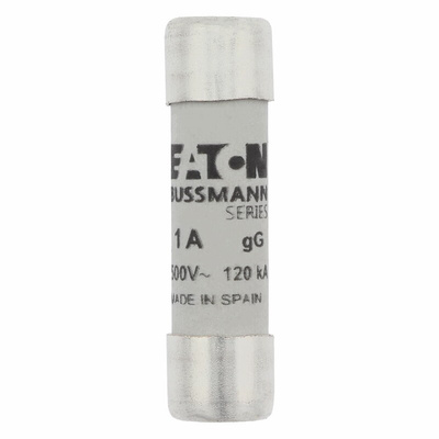 Eaton 1A Ceramic Cartridge Fuse, 10 x 38mm