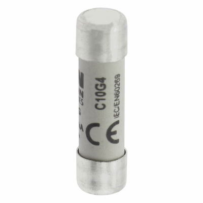 Eaton 4A Ceramic Cartridge Fuse, 10 x 38mm