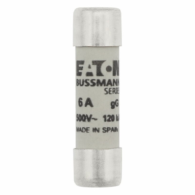 Eaton 6A Ceramic Cartridge Fuse, 10 x 38mm