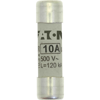 Eaton 10A Ceramic Cartridge Fuse, 10 x 38mm