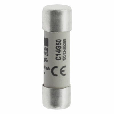 Eaton 50A Ceramic Cartridge Fuse, 14 x 51mm