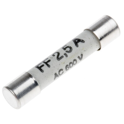 RS PRO 2.5A FF Ceramic Cartridge Fuse, 6.3 x 32mm