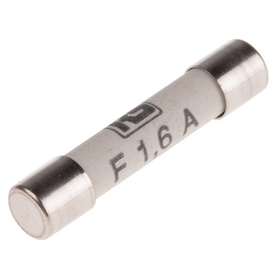 RS PRO 1.6A F Ceramic Cartridge Fuse, 6.3 x 32mm