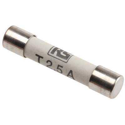 RS PRO 2.5A T Ceramic Cartridge Fuse, 6.3 x 32mm