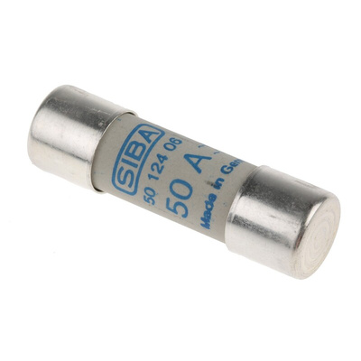 SIBA 50A Ceramic Cartridge Fuse, 14 x 51mm