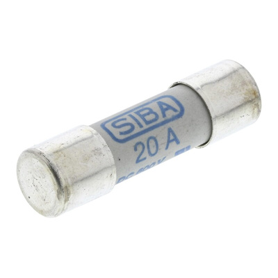 SIBA 20A Ceramic Cartridge Fuse, 10 x 38mm