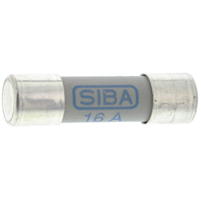 SIBA 16A Ceramic Cartridge Fuse, 10 x 38mm