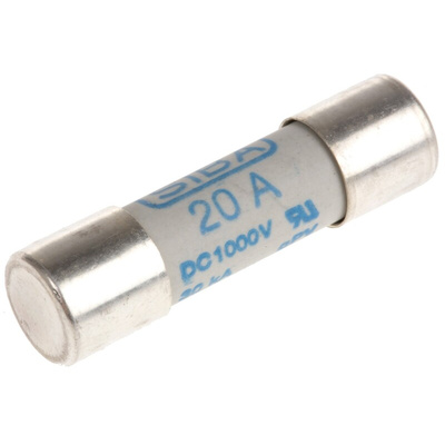 SIBA 20A Ceramic Cartridge Fuse, 10 x 38mm