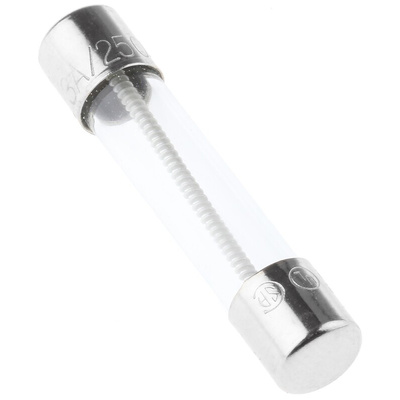 Littelfuse 3A T Glass Cartridge Fuse, 6.3 x 32mm