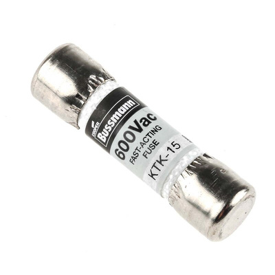 Eaton 15A F Melamine Cartridge Fuse, 10 x 38mm